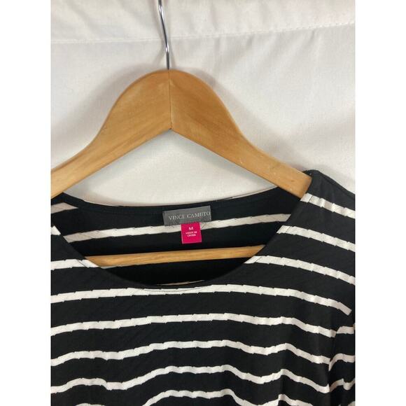 Vince Camuto Puff Shoulder Knit Stripe Top Size medium - Picture 3 of 6